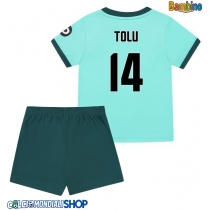 Maglie da calcio Wolves Tolu Arokodare #14 Seconda Maglia Bambino 2025-26 Manica Corta + Pantaloni corti)